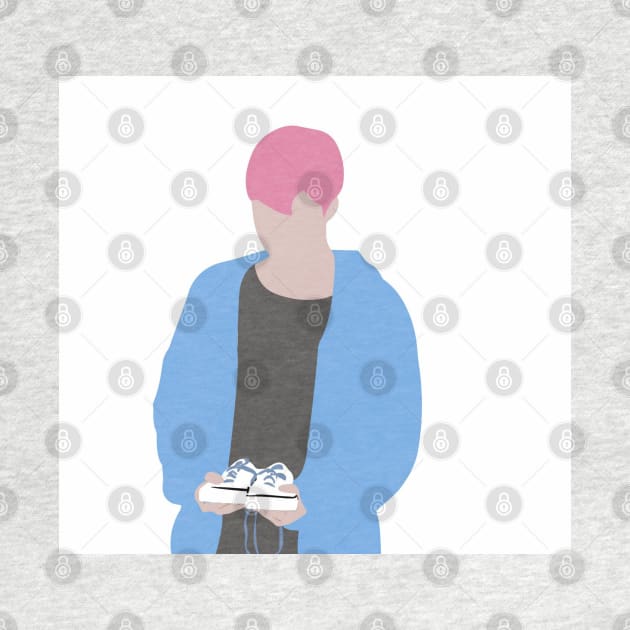 Jimin Spring Days Pink Hair Silhouette by BTSKingdom